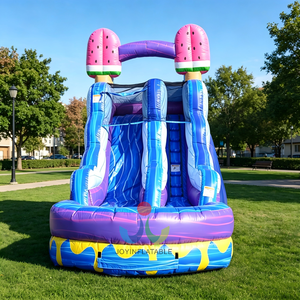 Toboggan aquatique gonflable de qualité commerciale sur le thème de l'été avec décorations de crème glacée et piscine profonde pour les opérateurs d'événements festifs - Product Image 2