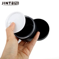Pot cosmétique en PET noir de 15 ml à 300 ml pour beurre corporel, crème, gommage, pommade capillaire avec couvercle – Vente en gros