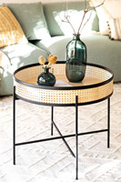 Meilleur Choix Table Basse Convertible Pliante Moderne en Rotin Floral avec Plateau Nacre Personnalisé OEM pour Salon