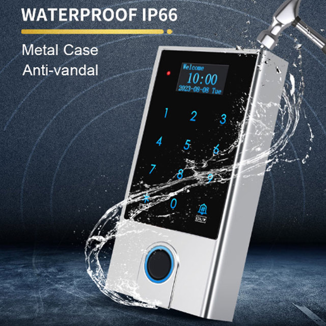 OLED Touch Keypad IP66 Waterproof Tuya Smart Door WiFi Access Control With Big User Capacity Remotely Access Temporary Password