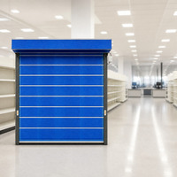 Porte à enroulement coupe-feu en tissu inorganique, conforme aux normes d'inspection incendie, isolation thermique pour atelier, centre commercial, entrepôt, vente en gros