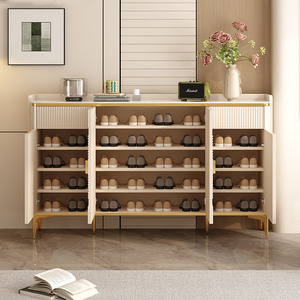 Organisateur de rangement à chaussures moderne en bois massif pour salon, trous de ventilation, multi-niveaux, gain de place, grande capacité, étagère à chaussures en bois - Product Image 3