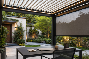 Pérgola Bioclimática Motorizada RKOVE 3x5m de Venta Caliente con 1 Pantalla ZIP para Patio Lateral de Vivienda Unifamiliar - Product Image 6