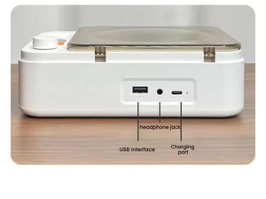 Portable CD <b>Player</b> Rechargeable Battery BT 5.3 Wireless Music Audio Stereo System Wall Hanging Style Desktop Speaker Retro Gift - Product Image 2