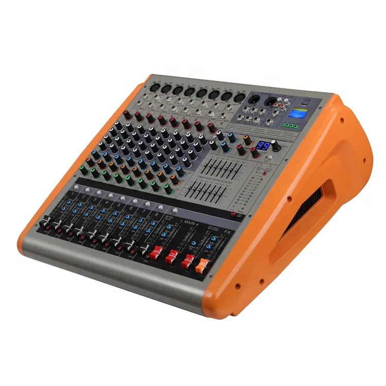 Mixer daya GT 8 saluran 700W Audio 99 efek digital 1AUX set bass dengan set bass dalam