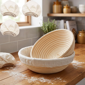 Cestas de Ratán para Fermentación Artesanal de Pan de Levadura, Kit de Herramientas para Hornear Pan y Repostería, Ecológico - Product Image 1