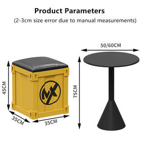 Mobili da Bar industriali <span class=keywords><strong>sgabelli</strong></span> ottomani sedie sgabello da Bar in stile contenitore creativo in metallo - Product Image 6