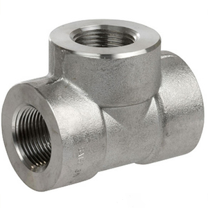 Raccordo a T in Acciaio Inox Forgiato Standard Americano ASME B16.9 304, Lavorazione Personalizzata, Spessore Uniforme, Filettato, 1 Pezzo - Product Image 1