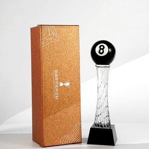 Nouveau design balle <span class=keywords><strong>de</strong></span> golf colorée Globe en <span class=keywords><strong>verre</strong></span> <span class=keywords><strong>de</strong></span> cristal Trophées <span class=keywords><strong>de</strong></span> récompenses Trophées en <span class=keywords><strong>verre</strong></span> <span class=keywords><strong>de</strong></span> cristal gravés sur mesure - Product Image 4