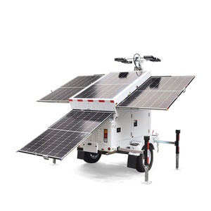 เสาไฟโซลาร์แบบพกพา TPE-1200LTH 360 องศา ไฟ LED แบบติดตั้งบนรถพ่วงพร้อมเสาไฮดรอลิกสำหรับงานก่อสร้างและงานทางทะเล - Product Image 1