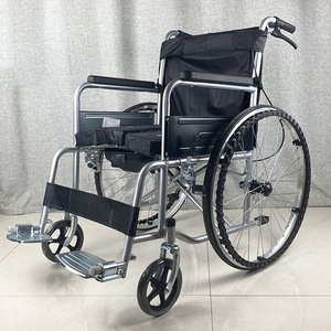 Foldable Wheelchair Lightweight Manual Mobility Chair For Elderly And Disabled People With U Brake And High Carbon Steel <b>Frame</b> - Product Image 1