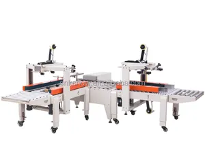 High efficiency adhesive tape paper carton semi automatic cross sealing machine