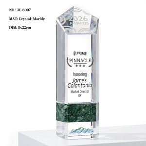 Trophée <span class=keywords><strong>personnalisé</strong></span> en <span class=keywords><strong>marbre</strong></span> cristallin, <span class=keywords><strong>plaque</strong></span> tour gravée sur mesure pour la reconnaissance de l'excellence corporative lors de la cérémonie annuelle du gala - Product Image 3