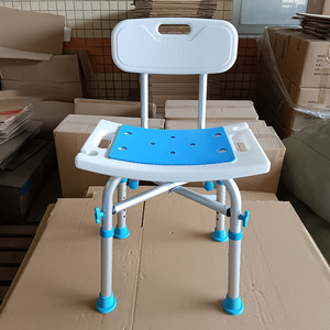 Foshan Heavy Duty Shower Chair <b>With</b> <b>Back</b> Aluminum Alloy Bath <b>Stool</b> Non Slip For Elderly Bathroom Safety Equipment - Product Image 3