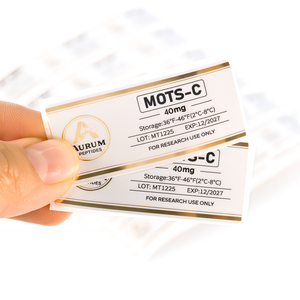 Etiquetas de embalaje de viales personalizadas de 10 ml y 5 ml, polvo de péptido de doble capa, pegatinas de etiquetas de viales de 10 ml y 5 ml - Product Image 3