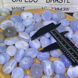 Gran oferta, ágata de encaje azul curativo Natural, <span class=keywords><strong>Calcedonia</strong></span> azul Natural, piedras caídas, grava de cristal pulido para Decoración - Product Image 6