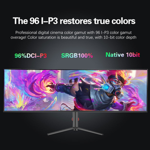 Monitor LED Curvo Ultra Ancho de 49 Pulgadas para Juegos, 5K, 75Hz, Pantalla Dividida, Envío Rápido, Nuevo para PC de Escritorio - Product Image 3