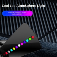 Lumière d'ambiance pour voiture, diffuseur d'arômes sans fil à capteur pour grille d'aération, lampe magique, parfum, commande vocale RGB, son, alliage