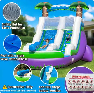 Piscine gonflable aquatique pour enfants avec toboggan, piscine à balles océaniques, <span class=keywords><strong>aire</strong></span> <span class=keywords><strong>de</strong></span> <span class=keywords><strong>jeux</strong></span> aquatique pour bébés, jouets d'intérieur et d'extérieur, nouvelle édition 2026 - Product Image 2