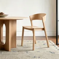 Chaise de salle à manger en bois massif nordique, chaise à dossier pour café et salon de thé, chaise de designer danois