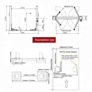 Diskon kendaraan otomotif hidrolik, Lift mobil 11000lb 4 5 6 Ton pengangkat kendaraan otomotif pekerjaan berat - Product Image 4