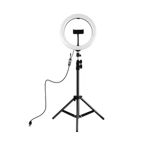 Led Ring Light 15w Dimmable Photography 26 cm Ring Lamp With Cell Phone Holder And Remote Control For Youtube Makeup