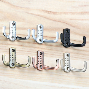 Kinnat Wall Mounted Coat Hooks Zinc Alloy Rectangle Rust Resistant European Style Single Hook For <b>Wardrobe</b> Door - Product Image 2