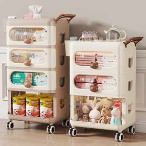 Multifunction 3-Tier Utility Rack Rolling <strong>Kitchen</strong> &amp; Bathroom Storage Cart With Wheels <strong>Kitchen</strong> Organizer Cart - Product Image 2