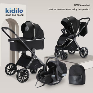 Portabebés Plegable 3 en 1 Kidilo G100 de Aluminio con Capacidad de Carga de 20 kg para Sentarse/Reclinarse, de 0 a 12 Meses - Product Image 4