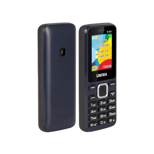 E1801 Hot Selling Mobile Phone Unlocked 800mAh Dual SIM Big Keypad Bar Old Simple Classic 2G Feature Cell Phone