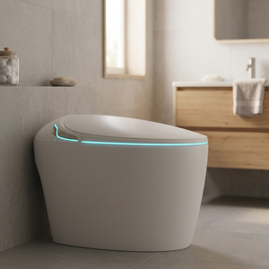 WC intelligent multifonctionnel certifié CE avec siège chauffant à une rangée, valve de vidange de type S intégrée et système sans pression d'eau - Product Image 1