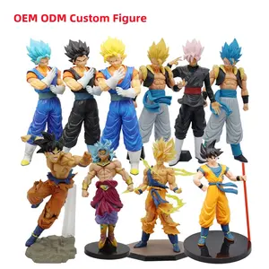 Custom Services Oem Manufacturer PVC Plastic 3d Anime Action Figures Son Goku Super Saiyan Toy Figure Statues Action Figures