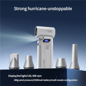 Limpiador de polvo de aire comprimido eléctrico personalizable de 120000RPM para <span class=keywords><strong>Pc</strong></span> 150W ventilador Turbo de alta presión 4 engranajes soplador de aire - Product Image 2