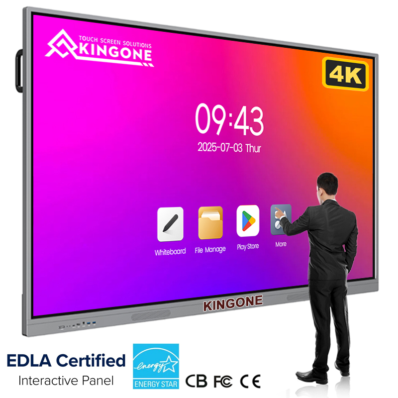 KINGONE дешевая цена 65 75 86 100 дюймов ЖК-дисплей цифровой инфракрасный класс Интерактивная смарт-плата ТВ сенсорный экран доска