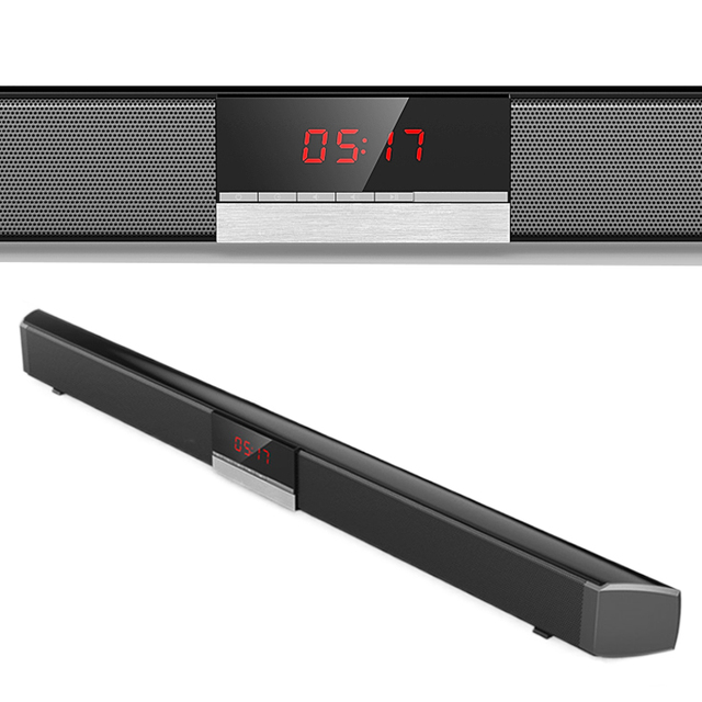 Factory Supply Wall Mounted PVC Highlight Home Theater System Wireless Sound bar Speaker with Remote Control