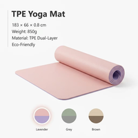 Accesorios de Yoga y Pilates, Tapete de Yoga Morandi de TPE, Cuero PU, NBR, Color Personalizado OEM, Tapete de Fitness Estético para Estudio de Pilates