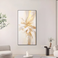 Décoration murale d'art abstrait minimaliste moderne, grande décoration d'intérieur, peintures à l'huile et arts muraux 100% faits à la main avec feuille d'or