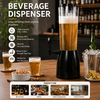 Tour de distribution de bière en PET, distributeur de boissons pour fêtes, restaurants, bars, maison, mariages, Noël, fêtes, Nouvel An