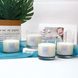 Bougie parfumée en cire de soja Ascencia dans un bocal en verre, décoration minimaliste pour la maison, aromathérapie, parfum floral végétal, durée de combustion de 40 à 60 heures - Product Image 4
