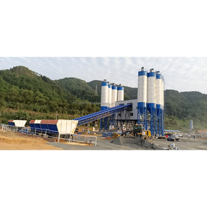 Sunny Brand Construction <strong>Concrete</strong> Batching Plant Hzs180 with 4 Units Aggregate Storage Hoppers <strong>JS3000</strong> <strong>Mixer</strong> Electric Powered - Product Image 6