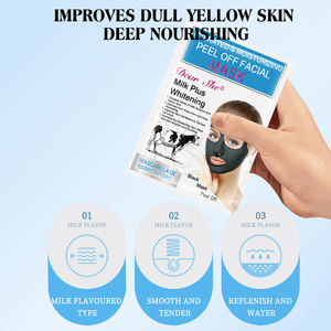 Masque facial peel-off éclaircissant She Milk Plus, nettoyage en profondeur, élimination des points noirs, hydratant, soin de la peau du visage, 20 g x 10 pièces - Product Image 3