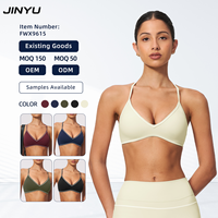 Soutien-gorge de sport athlétique personnalisé pour femme, en tissu sans toxines, à col en V, dos nu, sans rayures, doux et extensible, pour le yoga et l'entraînement