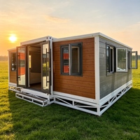 Maison conteneur modulaire préfabriquée Shinestone à double aile extensible, gain de place, unité de logement personnalisable