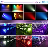 Alimentation d'usine 12 pièces 8W 4 en 1 RGBW IR Slim Par Light 12 Stage Wash Light Dmx Led Par Can