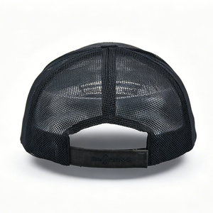 Casquette de camionneur camouflage noire avec logo patch, toile et dos en maille, réglable, snapback, tactique, unisexe, pour l'extérieur, style affirmé - Product Image 6