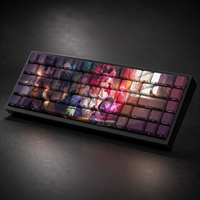 68 Keys Side Engraved PBT Dye Sublimation Keycaps Set OEM Profile for Mechanical Keyboard Compatible 61 64 87 104