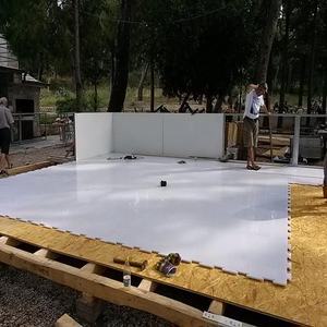 Panneaux de glace synthétique de hockey ZSPE en polyéthylène haute densité UHMWPE HDPE, dalles autolubrifiantes, patinoire artificielle - Product Image 1
