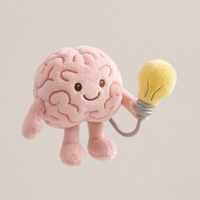 Peluche intelligente personnalisée avec ampoule, jouet éducatif en peluche douce, poupée créative intelligente en peluche