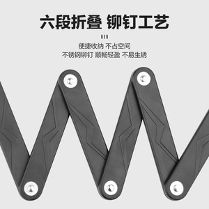   Antivol pliable pour vélo, en métal, 6 segments, à clé, équipement de sécurité pour le cyclisme en extérieur - Product Image 4