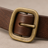 Boucles de ceinture pour hommes d'affaires, logo gravé sur mesure, alliage de zinc, métal résistant à la rouille, anti-rayures, pour ceinture en cuir